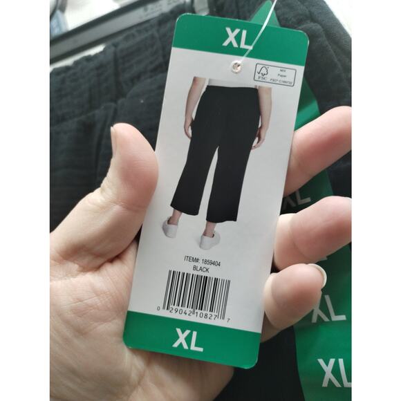 Jessica Simpson NWT Size XL Black Cropped Gauze Pull-On Elastic Waist Pants - Picture 8 of 8